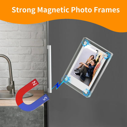 5 Packs Acrylic Fridge Magnetic Instax Frame