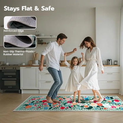 Hallway Runner Rug Washable 2'6''x8' Non Slip Kitchen Rug