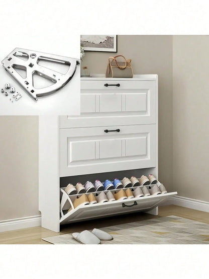 Double-Layer Rotating Shoe Cabinet  Easy Install, Durable, Space-Saving Cabinets