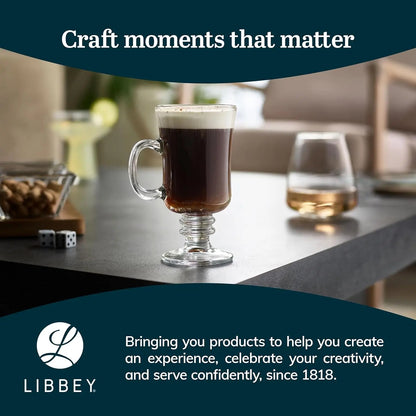 Elegant Raised Rim Latte Mugs, Dishwasher Safe Glass Coffee Cups