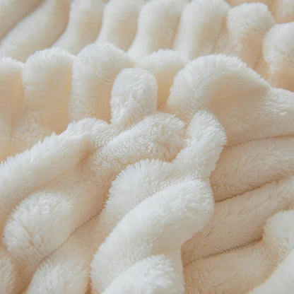1pc Fluffy Coral Velvet Blanket