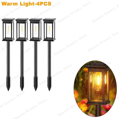 Waterproof LED Solar Lights for Garden Yard Driveway -  Outdoor Landscape Lighting Auto On/Off