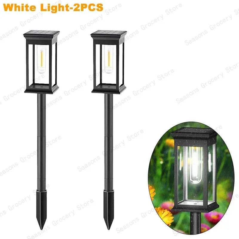 Waterproof LED Solar Lights for Garden Yard Driveway -  Outdoor Landscape Lighting Auto On/Off