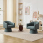 360° Swivel Velvet Upholstered Barrel Chair Set 2 Living Room Reading Round Armchair, 15 different colors