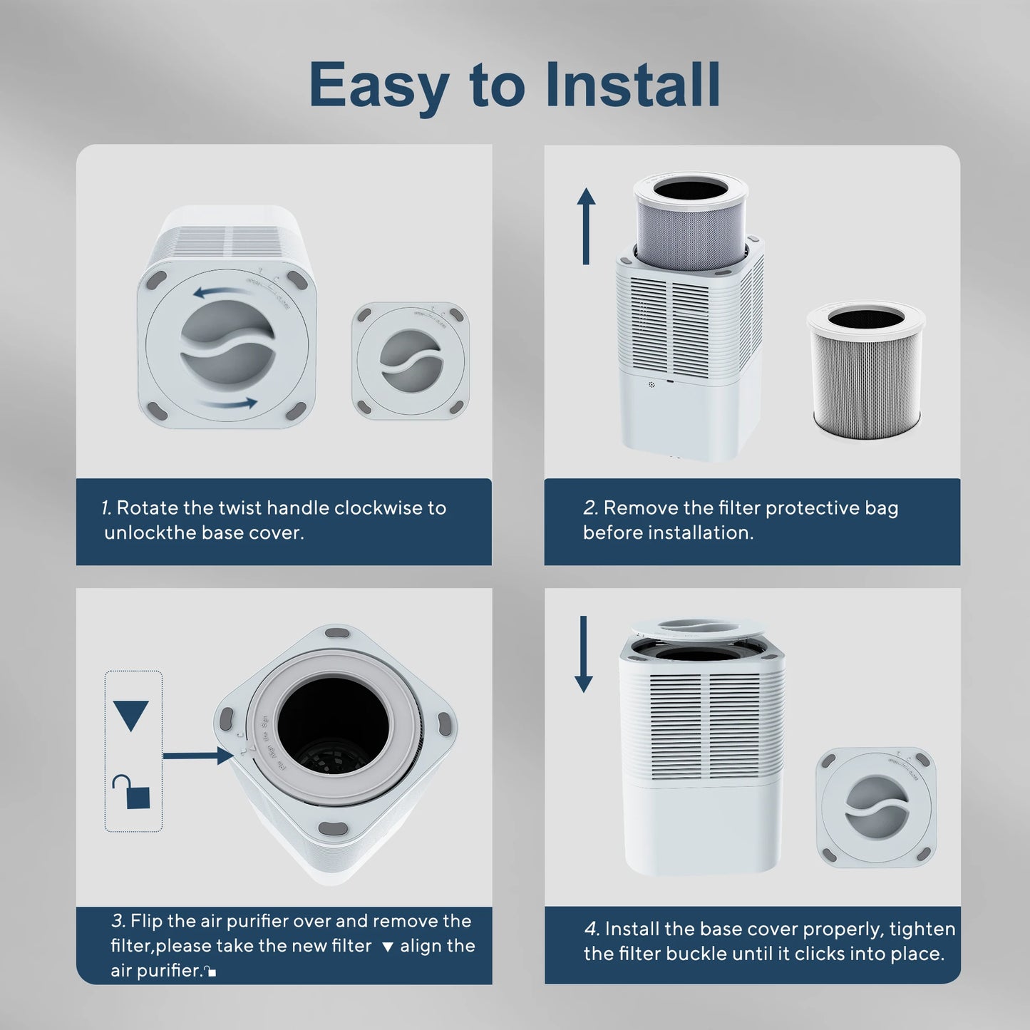 Air Purifier Smoke Odor Negative Ion Generator with Aromatherapy Air Cleaner