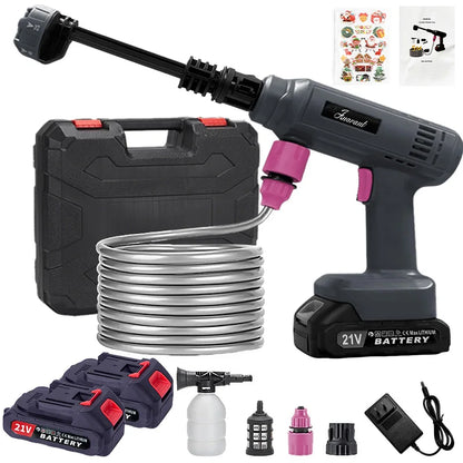 Power Blaster Plus Pressure Washer Cordless Portable Electric Water Spray Gun and Hose
