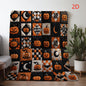 1pc Halloween Plaid Pumpkin Moon Print Flannel Blanket - Warm, Soft & Cozy Throw for Sofa, Bed, Car, Office, Camping & Travel