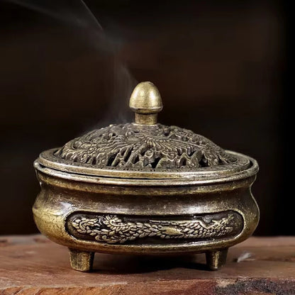 1PC Longfeng Fingertip Stove, Three-Legged Small Incense Burner