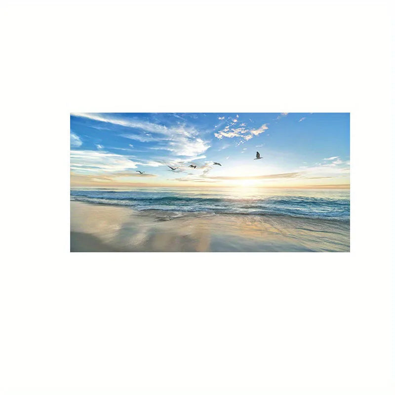 Beach Sunset Wall  Large Landscape Canvas Painting