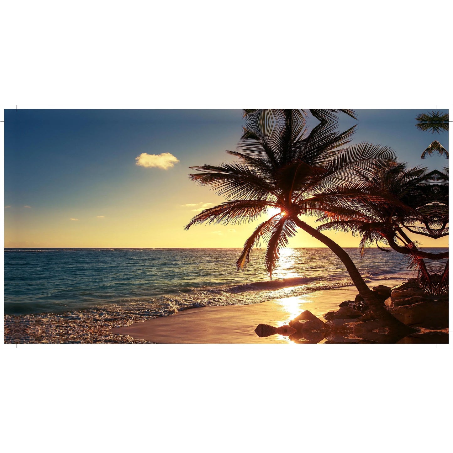 Beach Sunset Wall  Large Landscape Canvas Painting