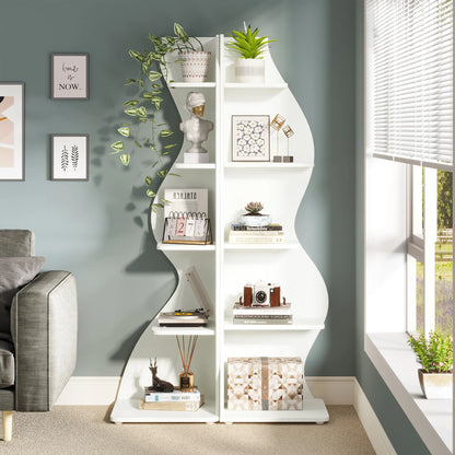 Tribesigns Corner Shelf, Modern 5-Tier Wall