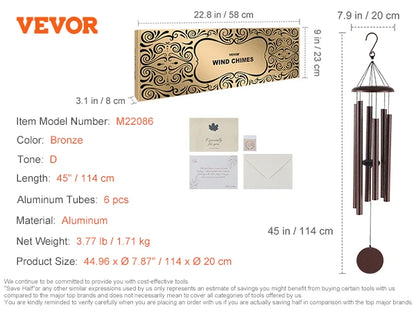 SucceBuy Wind Chimes for Outside Deep Unique Memorial Wind Chimes for Outdoor Decor  Patio Porch Garden