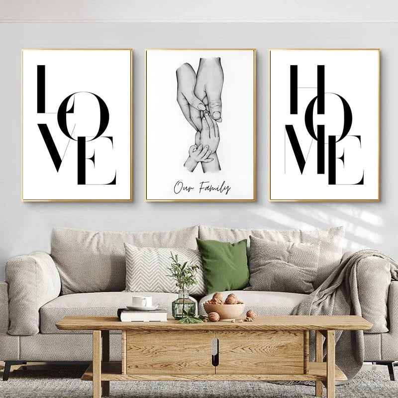 Black White  Family Wall Art