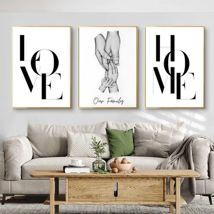 Black White  Family Wall Art