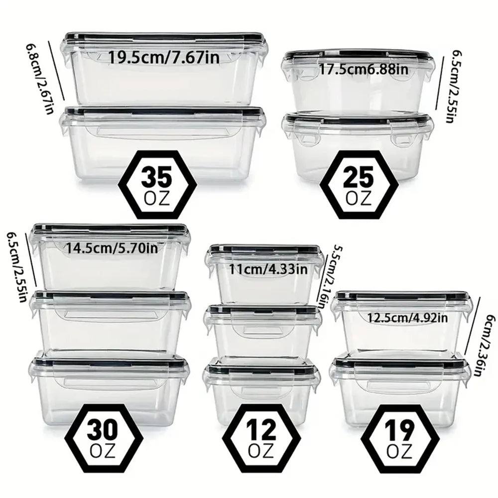 12pcs-set Food Airtight containers  BPA Free