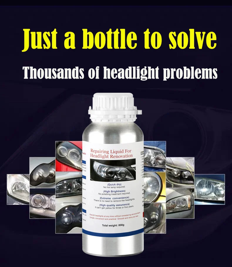 800ML Car Headlights Restoration Liquid Polymer For Headlight Polishing