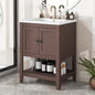 24 Inch Bathroom Vanity Sink Cabinet Solid Wood Door Open Shelf