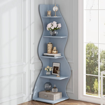 Tribesigns Corner Shelf, Modern 5-Tier Wall
