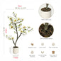 Artificial Magnolia Plant Faux Flower Trees  with LED Light for Yard Patio Home