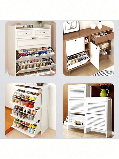 Double-Layer Rotating Shoe Cabinet  Easy Install, Durable, Space-Saving Cabinets