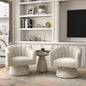 360° Swivel Velvet Upholstered Barrel Chair Set 2 Living Room Reading Round Armchair, 15 different colors