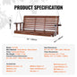 SucceBuy Wooden Porch Swing 5 ft  for Courtyard Garden  880 lbs Strong Load Capacity Chair Bench