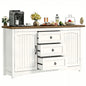 Farmhouse Sideboard Buffet Cabinet with Storage, Kitchen Cabinets