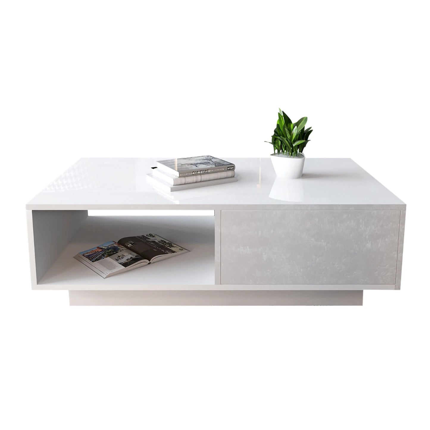 Modern High Gloss Rectangular Coffee Table