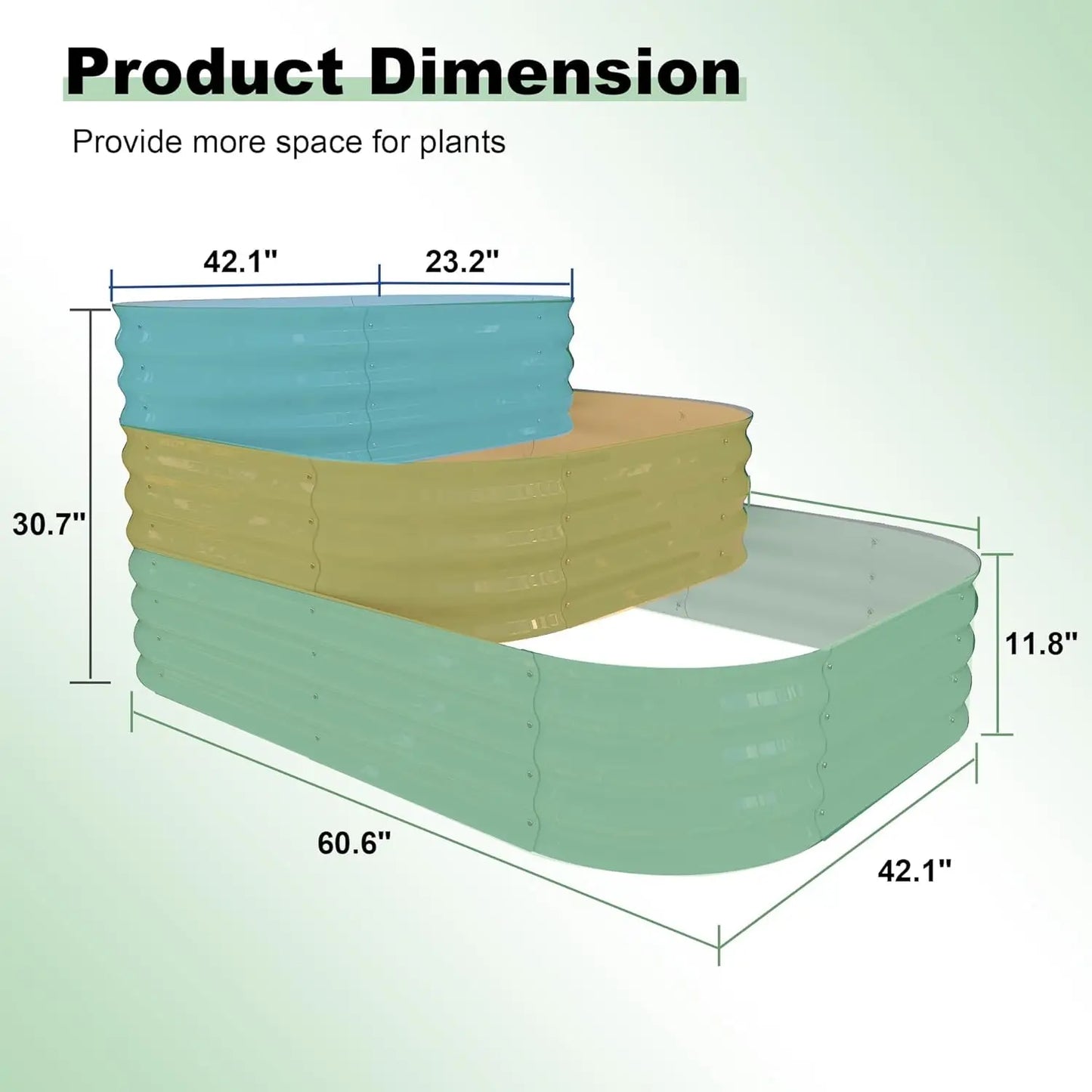 Raised Garden Bed, Outdoor Planter Bed for Gardening and Planting, Bed for Vegetables