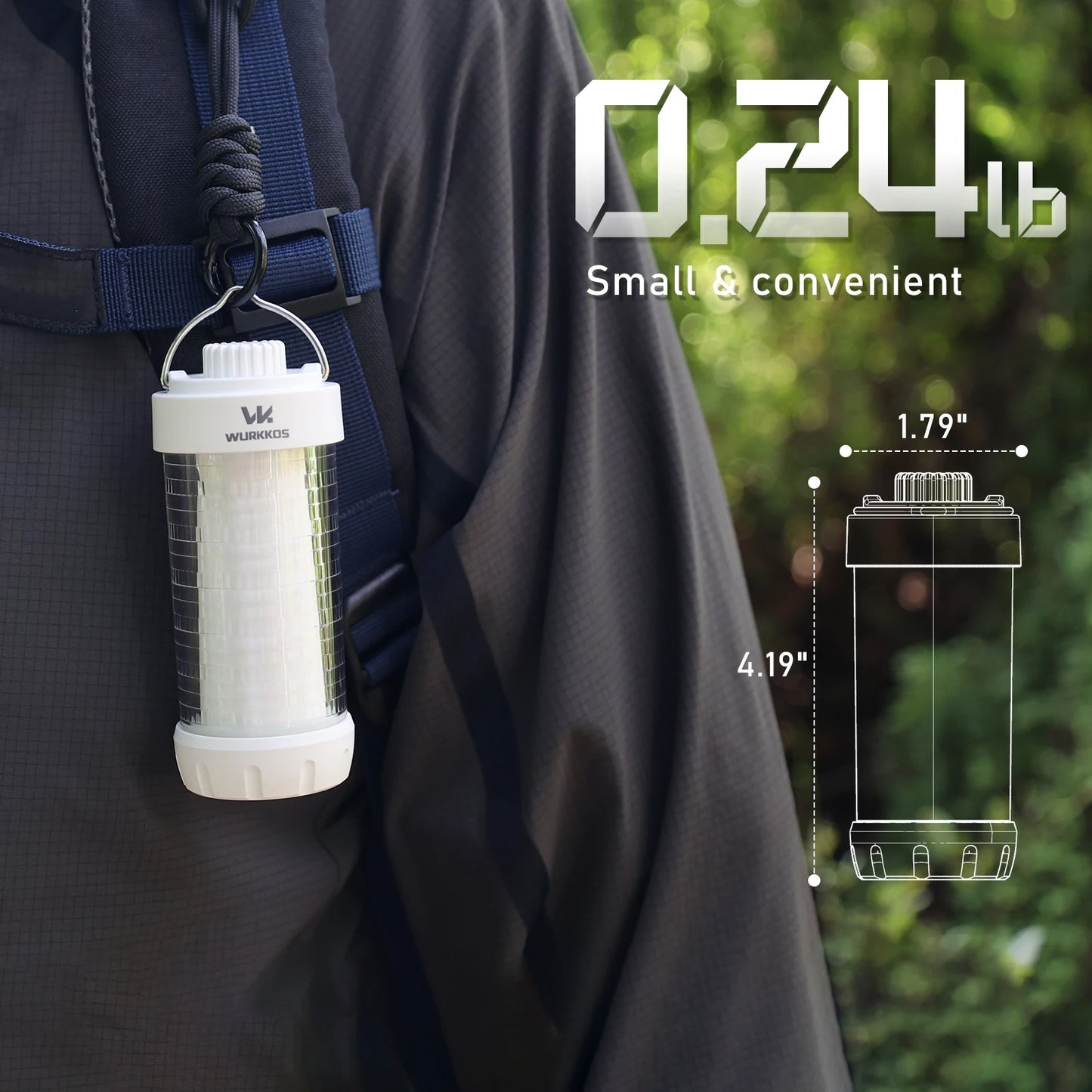 Wurkkos CL01 Camping Lantern 550LM Rechargeable LED Flashlight Waterproof EDC Work Light RGB Torch Power Bank Mini Magnetic Lamp