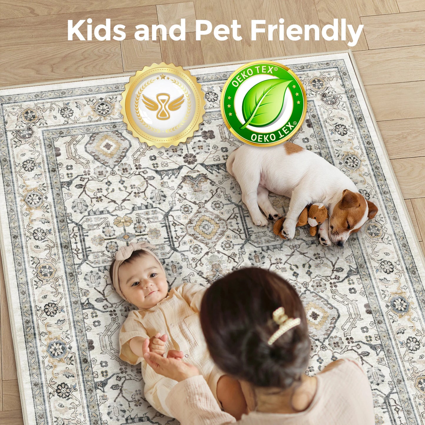 Retro  Turkish Persian Rug for Living Room Bedroom