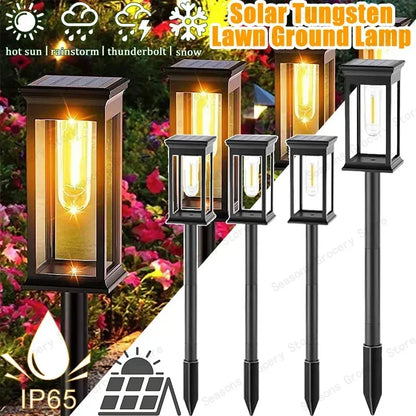 Waterproof LED Solar Lights for Garden Yard Driveway -  Outdoor Landscape Lighting Auto On/Off