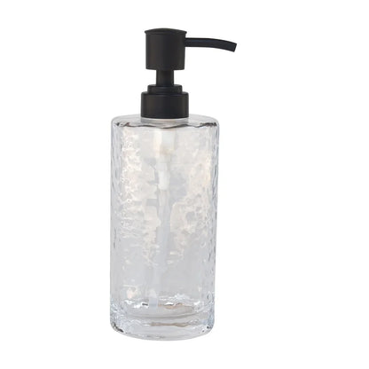 Hammered Glass Soap Pump Bottle Elegant  Design
