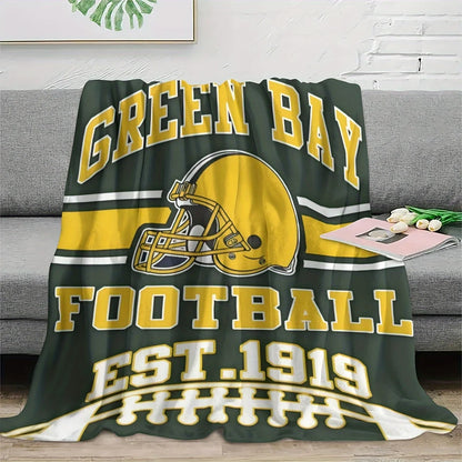 Soft and Lightweight Green Bay Football Team Blanket