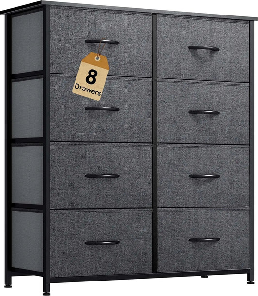 8-Drawer Fabric Dresser for Bedroom, Living Room, or Closet Storage