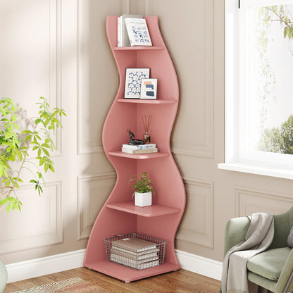 Tribesigns Corner Shelf, Modern 5-Tier Wall