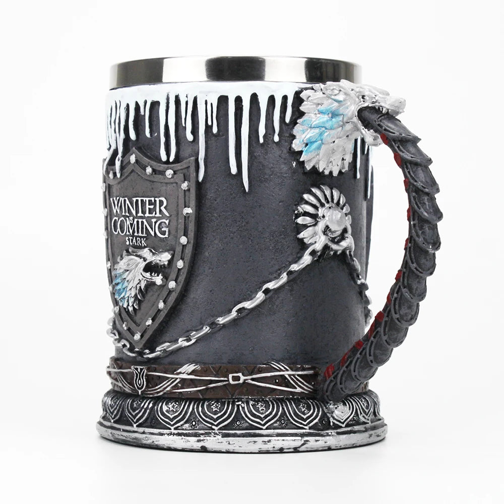 GOT Mugs Stainless Steel and Resin Beer Mug