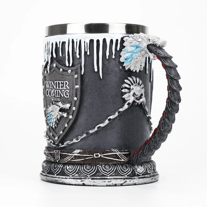 GOT Mugs Stainless Steel and Resin Beer Mug