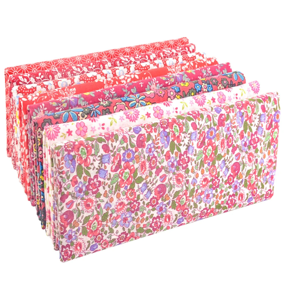 8PCS Pack Square Multicolor Printed Cotton Fabric For Sewing Quilt