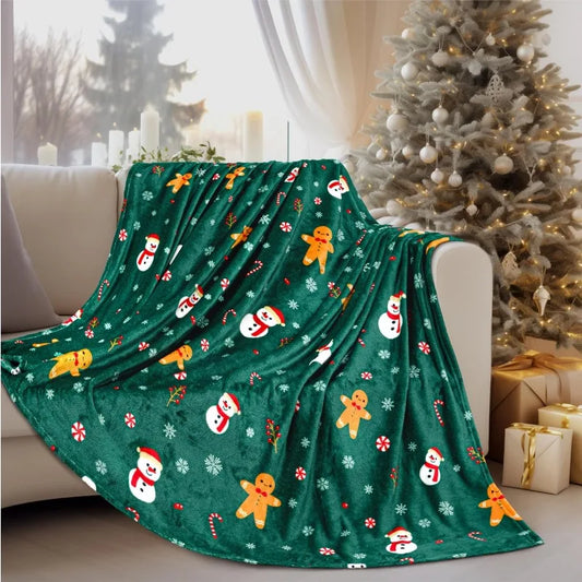 Christmas Gingerbread Throw Blanket