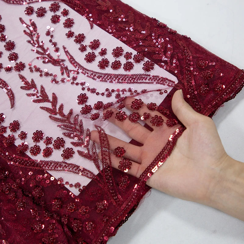 SJD LACE French Mesh Bridal Lace Fabric