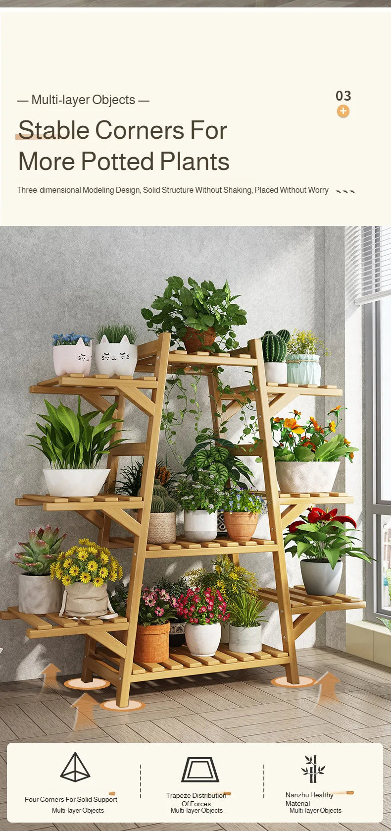 Floor-standing Rack Multi-layer Balcony Flower Rack