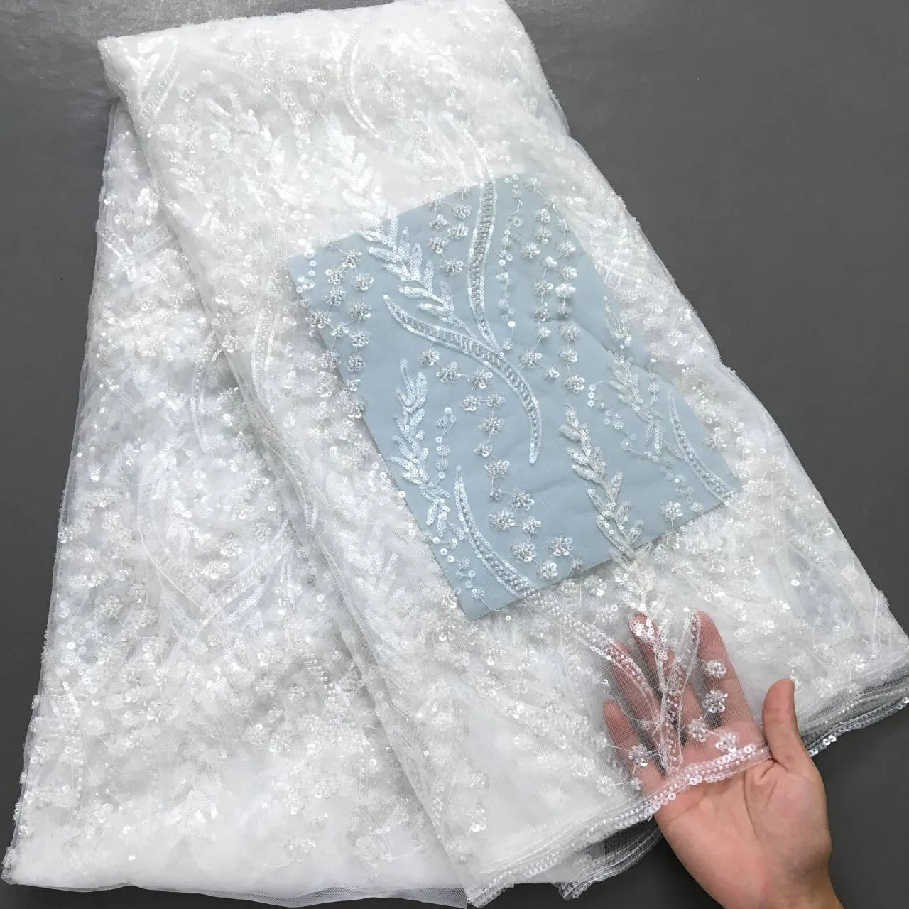 SJD LACE French Mesh Bridal Lace Fabric