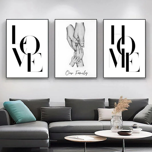 Black White  Family Wall Art