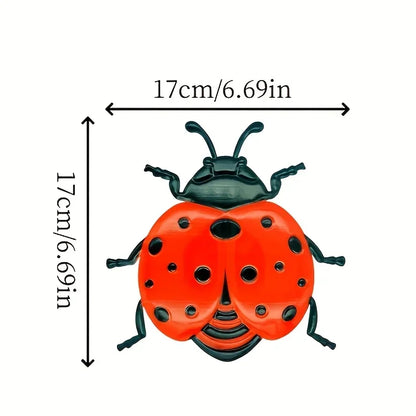 3pcs metal ladybug wall decor garden decoration outdoor metal craft