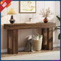Customizable-63-Inch Long Console Table, Wooden Rectangular Sofa Table