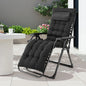JHK Zero Gravity Recliner Camping Patio Lounge Chair  with Cup Holder  Removable Cushion For Outdoor Garden