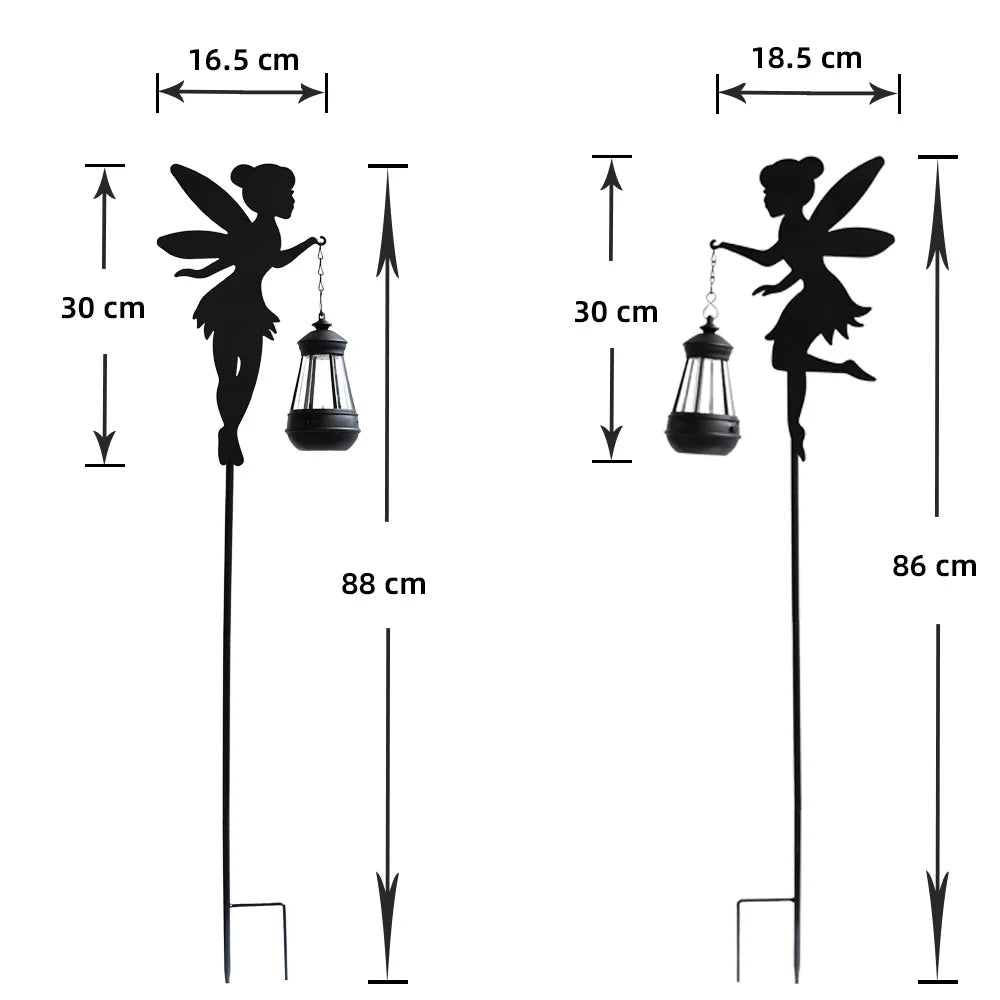 Solar Lights Outdoor Solar Watering Can Light  Waterproof Metal Hanging Lantern Fairy Garden Decor Outside