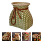 1pc Bamboo Woven Basket  Flower Holder Farmhouse Rustic Home