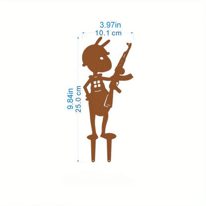 Charming Metal Ants for Garden - Outdoor Yard Ornaments and Lawn Stakes.